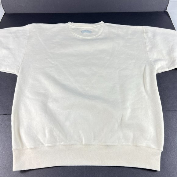 VTG 90s Been There Done That Military Sweatshirt Large Cream Korea Osan Crewneck - Picture 8 of 13